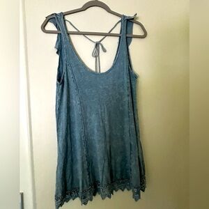 XS oversized Altar’d State blue tank top